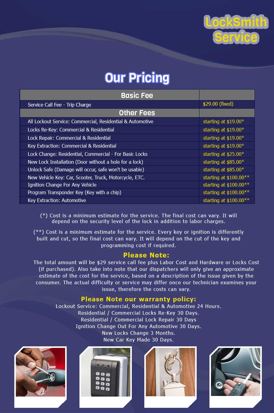 locksmith key fob programming price